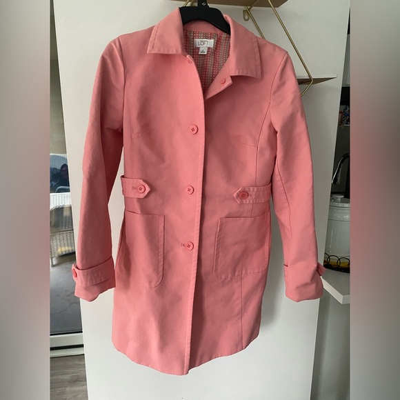 LOFT Jackets & Blazers - Ann Taylor pink rain coat